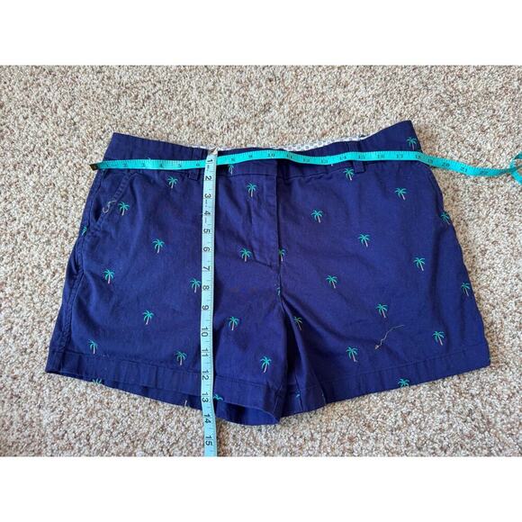CAMBRIGE DRY GOODS Women's Shorts, size 12; Navy Blue with Palm trees - Picture 5 of 9